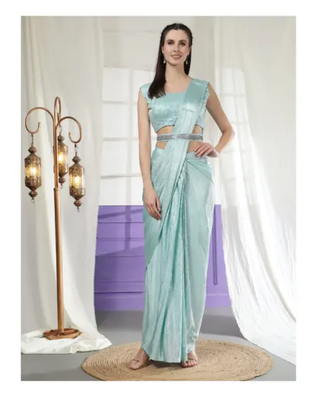Embroidered ready to wear saree