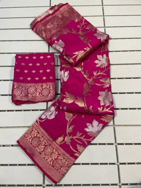 Pure Soft Khadi Georgette Silk Saree