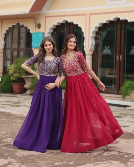 Faux Zari Gown
