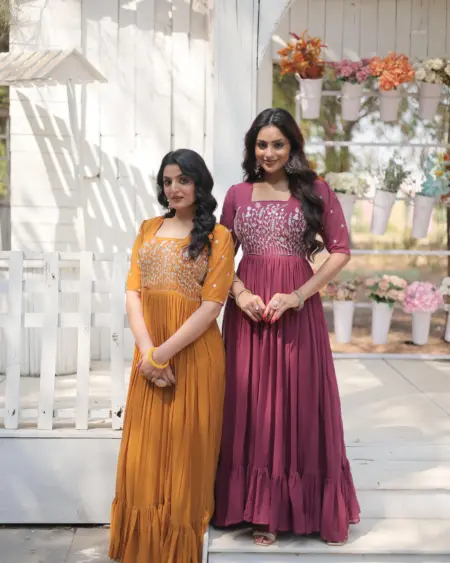 Faux Georgette Gown