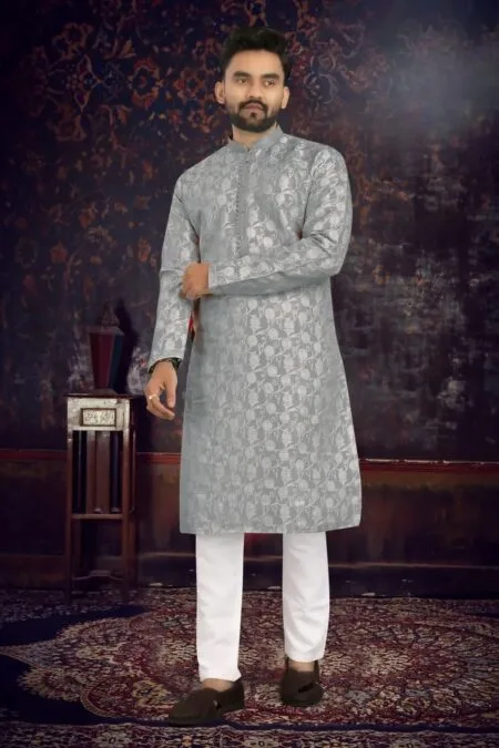 Men’s Silver Sherwani