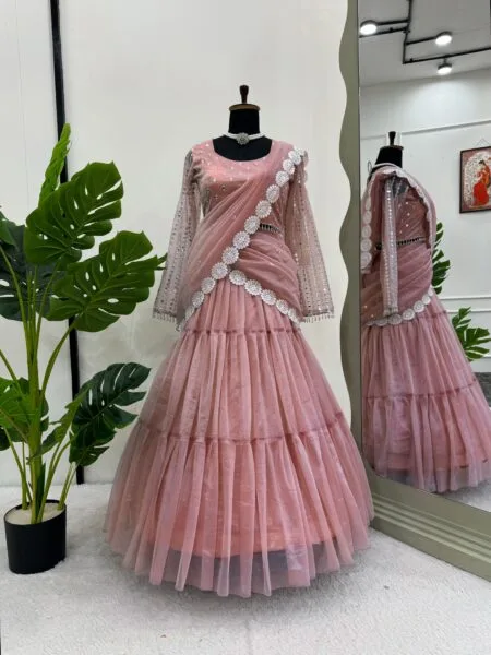 Georgette lehenga saree