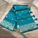Teal Banarasi silk dupatta
