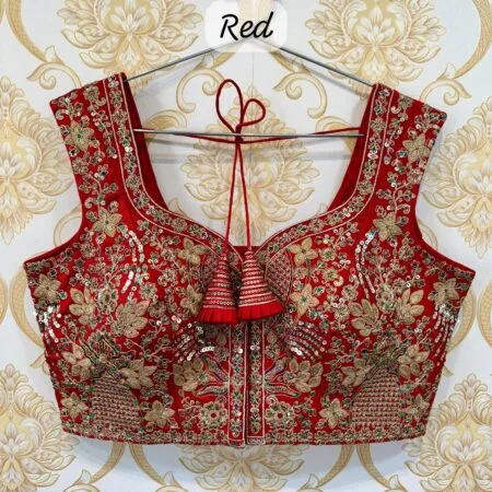 Beautiful Heavy Embroidery Codding + Thread Work Bridal Blouse