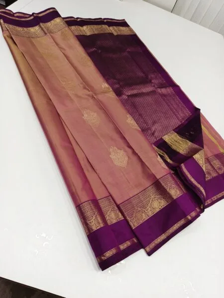Ahimsa Silk Pure Kanchipuram Silk Handwoven Double Wrap Sarees