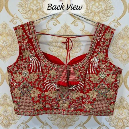 Heavy Embroidery Codding  + Thread Work Bridal Blouse