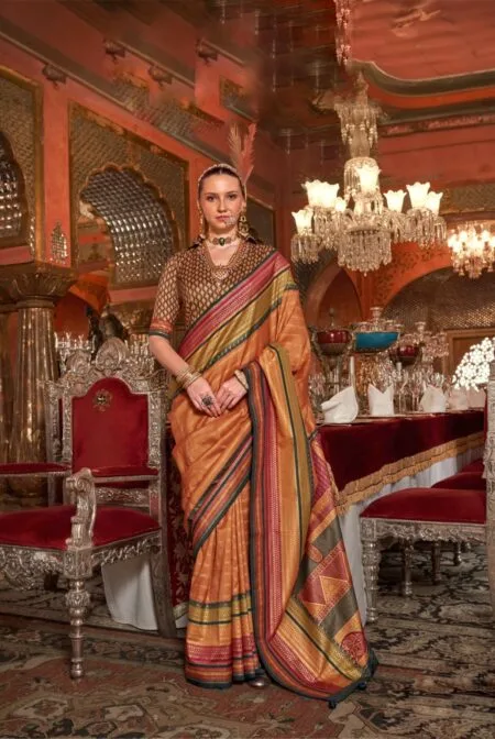 Kanchipuram style patola silk sarees