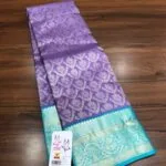 Original Ahimsa kanchipuram silk saree with silver Zari