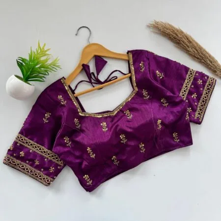 Makhana silk handwork readymade blouse