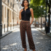 Banarasi silk straight pant